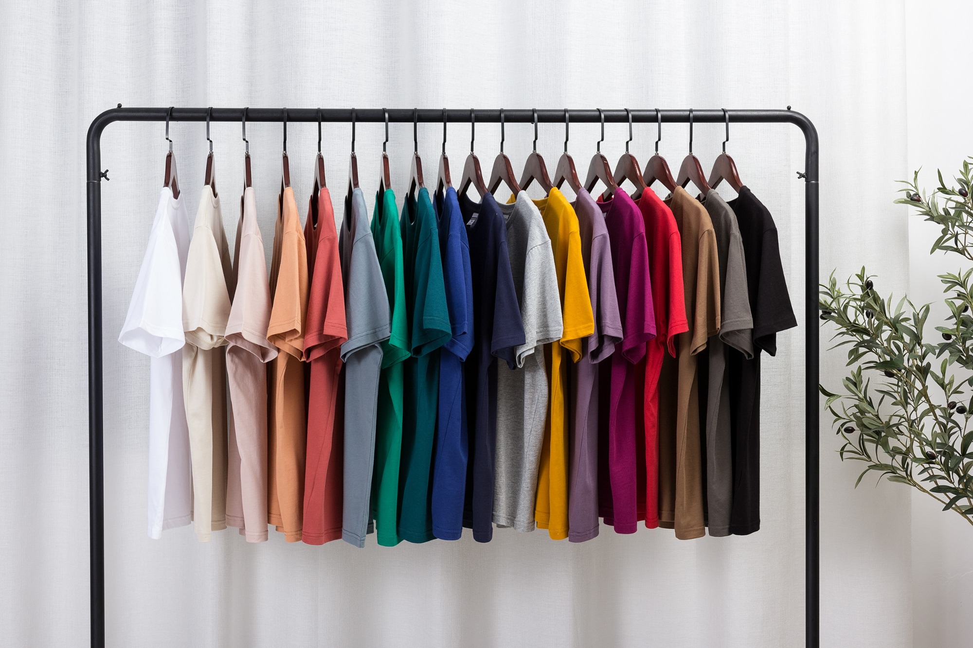 190G unisex basic cotton multi-color T-shirt,T-SHIRT & POLO