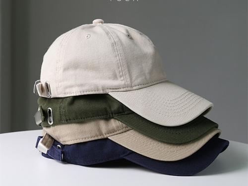 Fashionable solid color washable cotton gloss baseball cap