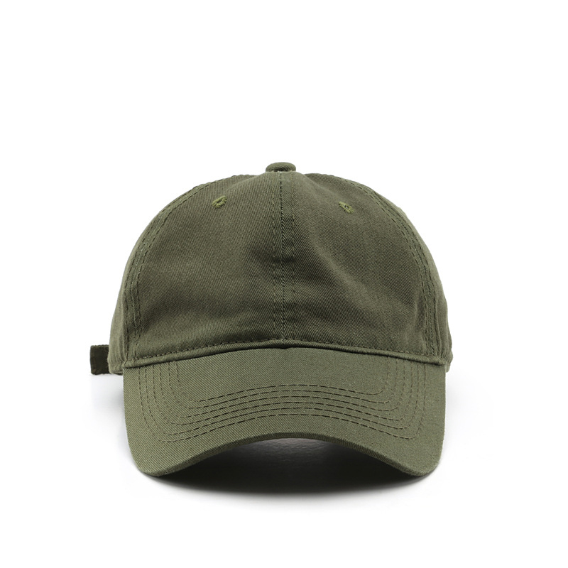 Spring/summer thin plain plain flat cap for women good washed cotton  baseball cap for men outdoor sun protection sun cap
