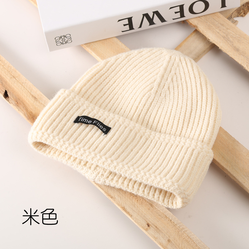 Hat Autumn and winter female Korean fashion warm wool hat outdoor students  couples leisure melon hat men's knitting18