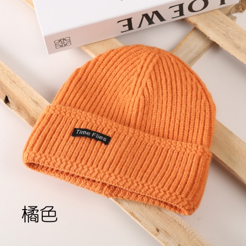 Hat Autumn and winter female Korean fashion warm wool hat outdoor students  couples leisure melon hat men's knitting18,Cap