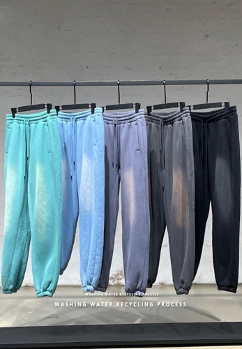 2021 Winter & Autumn Copy Color Make Old Loose Thick Plus Velvet Trousers