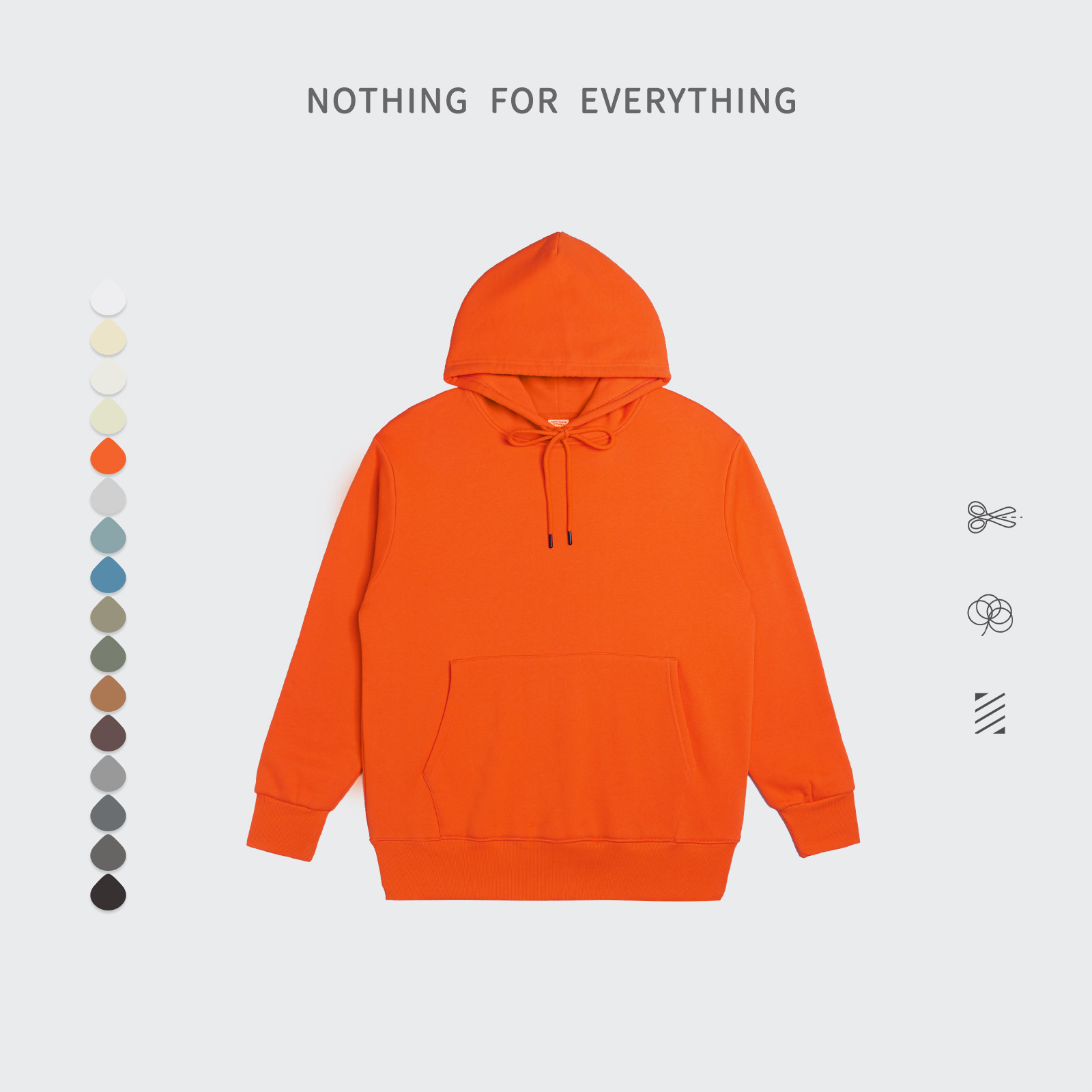 Solid orange online hoodie