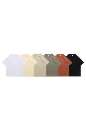 2022 Spring & Summer solid color drop shoulder unisex T-shirt