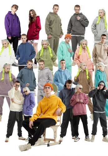 350G Oversize streetwear drop shoulder loose hoodie