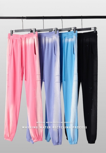 Spray-dyed loose hip-hop jazz hip-hop trousers leggings sweatpants casual slim slim sweatpants women