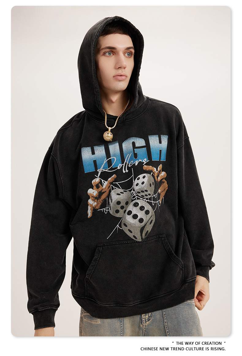 Dice Casino Pattern Print Women Off Shoulder Sweatshirt