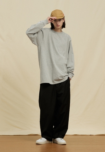 300G heavy cotton loose base long sleeve T-shirt