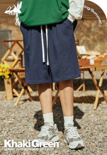 470G Khaki Green Series Solid Color Shorts