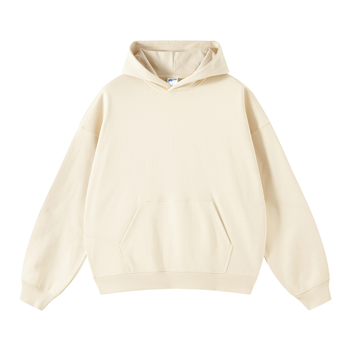 Plain Pullover Hooded Sweatshirt (Sweet Cream) - B-WEAR