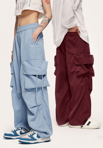 Large Pocket Cargo Wide Leg Pants