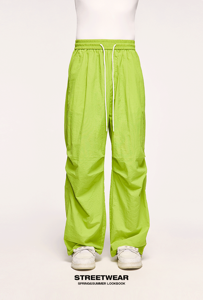 Dopamine wide leg paratrooper pants t shirt polo