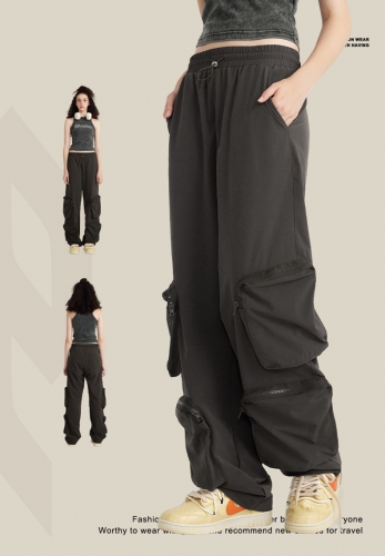 Thin quick-drying four-way stretch woven trousers