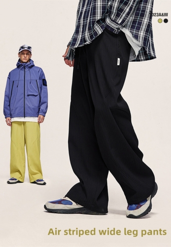 Air striped wide leg pants