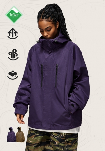 Teflon three-proof hooded jacket