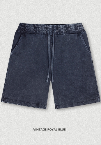 Brushed vintage washed casual shorts