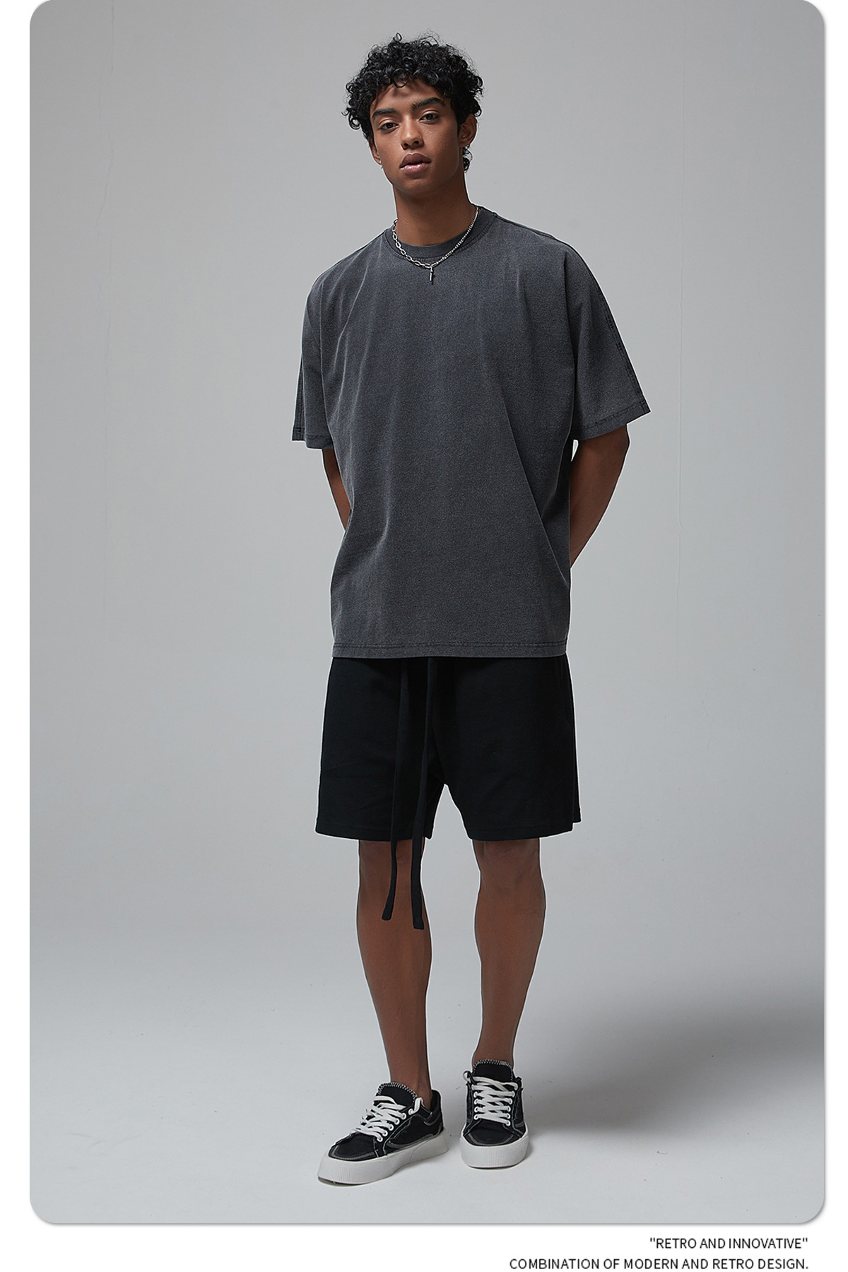 Fried Snowflake 275G washed retro short-sleeved T-shirt,T-shirt & Polo