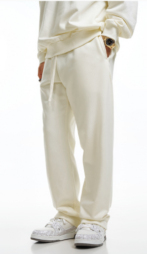 Autumn 2024  heavyweight solid color straight trousers sports style sweatpants