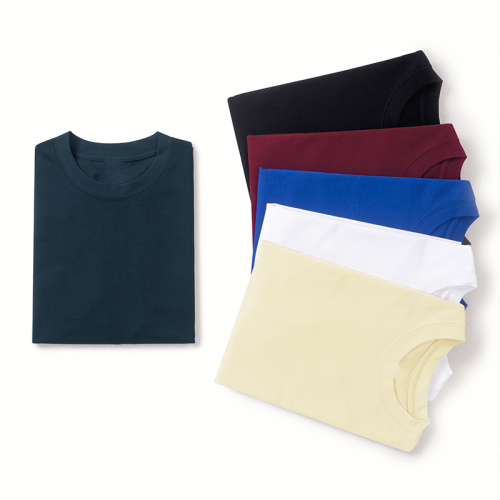 Oversized off-shoulder crew neck short-sleeved T-shirt
