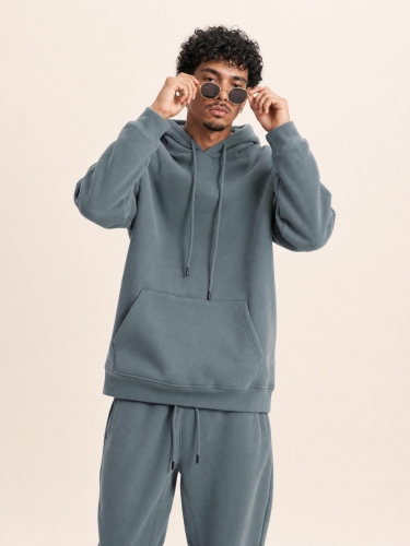 345G Oversize streetwear drop shoulder loose hoodie