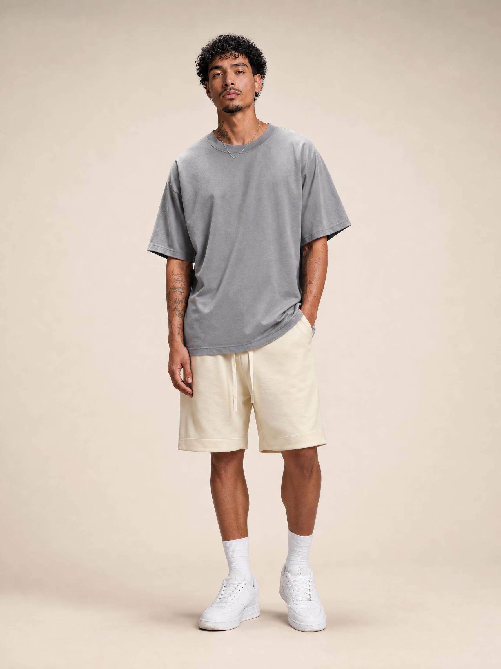 190G Oversize cotton blank solid color special shirt