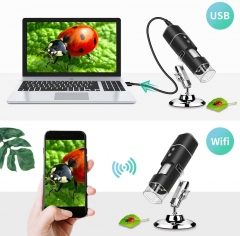 ANNLOV Wireless Digital Microscope,1080P USB Portable WiFi Mini Pocket Handheld 50X-1000X Magnification Coin Camera with 8 LED Lights Compatible with Android Smartphone,iPhone,Tablet,Windows Mac