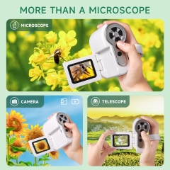 Microscope for Kids, 1000X Handheld Microscope with 2