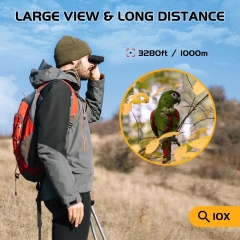 Dcorn 10x25 Binoculars for Adults and Kids, Bird Watching Binoculars Compact Travel Binoculars, Survival Gear for Outdoor Hunting Hiking, or Theater and Concerts