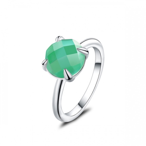 LLATO NUDO ™ Italy Ring in 925 Sterling silver With Amazonite