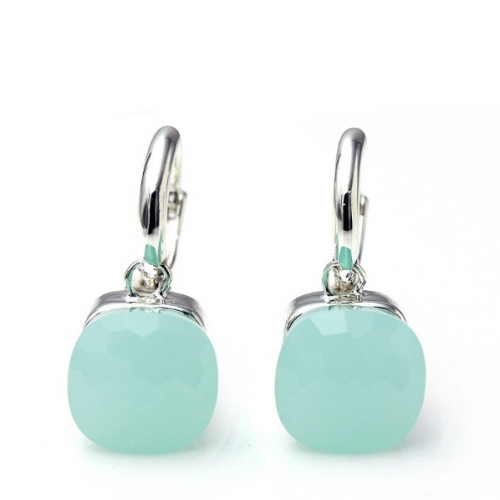 LLATO NUDO ™ EARRINGS IN 925 STERLING SILVER WITH SYNTHETIC JADE