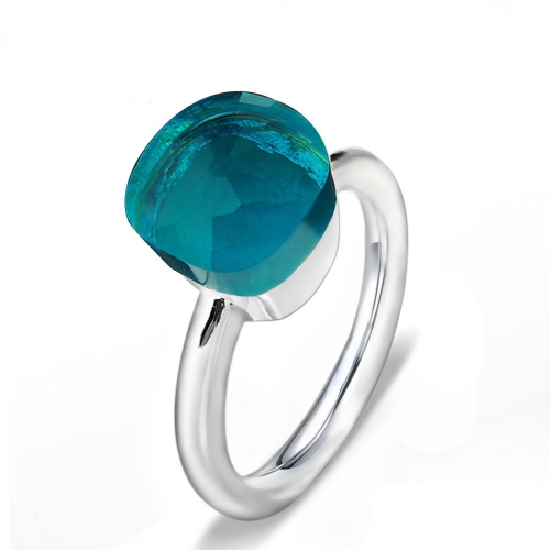 LLATO NUDO ™ Ring IN 925 STERLING SILVER WITH BLUE LONDON TOPAZ