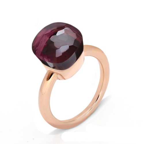 LLATO NUDO ™ Ring IN ROSE GOLD WITH GARNET