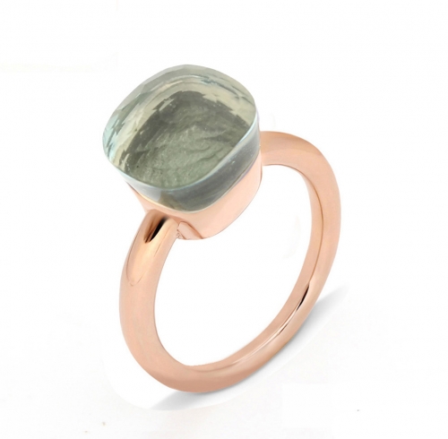 LLATO NUDO ™ Ring IN ROSE GOLD WITH BLUE TOPAZ TOP SALE