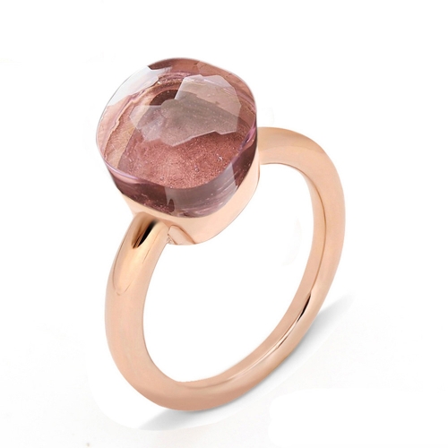 LLATO NUDO ™ Ring IN ROSE GOLD WITH WINE TOPAZ