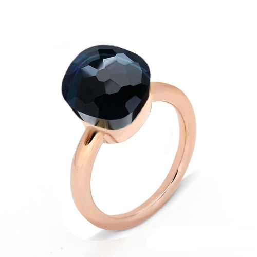 LLATO NUDO ™ Ring IN ROSE GOLD WITH BLUE QUARTZ BEST GIFTS FOR WOMAN