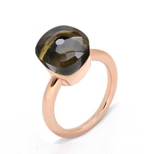 LLATO NUDO ™ Ring IN ROSE GOLD WITH SMOKY Quartz