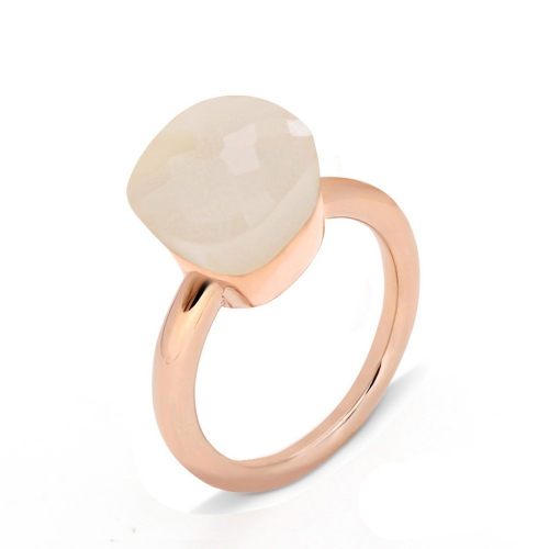 LLATO NUDO ™ Ring IN ROSE GOLD WITH LIGHT PINK QUARTZ