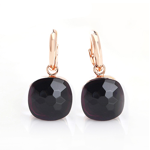 LLATO NUDO ™ EARRINGS IN ROSE GOLD WITH AMETHYST
