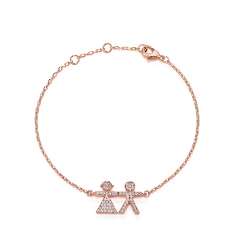 CARWENIYA® Lovely Rose Gold Lovers Bracelet For Women Gift Beautiful Jewelry