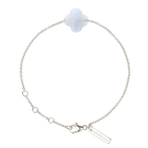 Blue Pixie ® Bracelet IN 925 Sterling Silver With Trefle Charm Quartz 10 Colors Choose