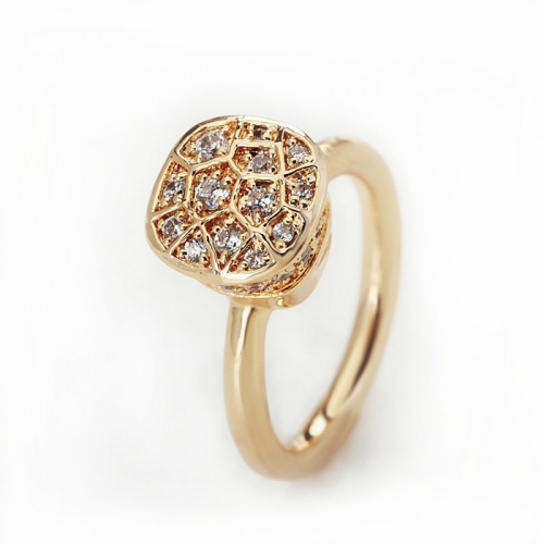 LLATO NUDO ™ RING IN 18K GOLD AND POLISHED WITH ZIRCON