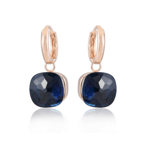LLATO NUDO ™ EARRINGS IN 18k ROSE GOLD WITH BLUE QUARTZ HOT SALE