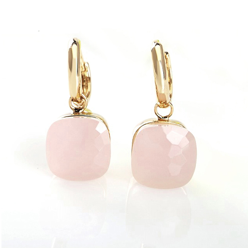 LLATO NUDO ™ EARRINGS IN 18k GOLD WITH PINK QUARTZ