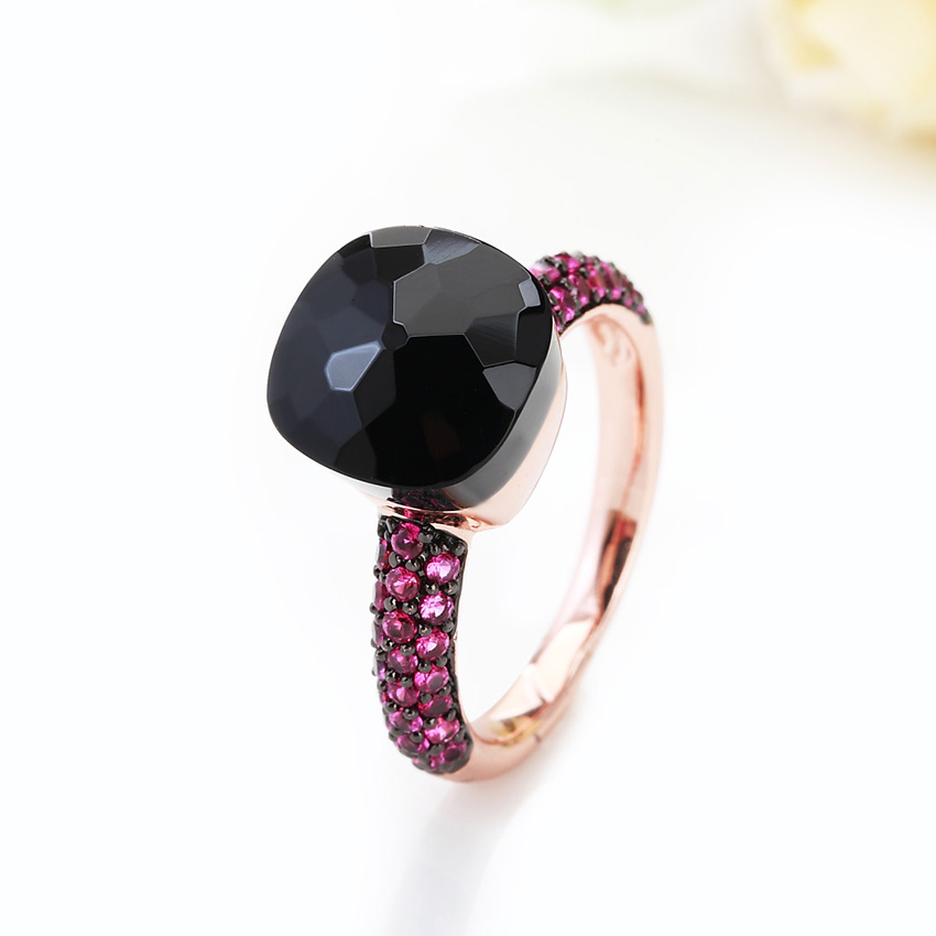 LLATO NUDO™ luxury style fashion rings in rose gold with quartz stone ...