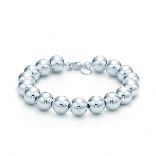CARWENIYA® 8 mm 925 Silver plated Beads Bracelet
