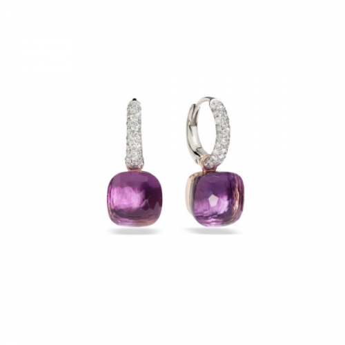 LLATO NUDO™ luxury style fashion zircon earrings in rose gold with quartz stone best gift for women
