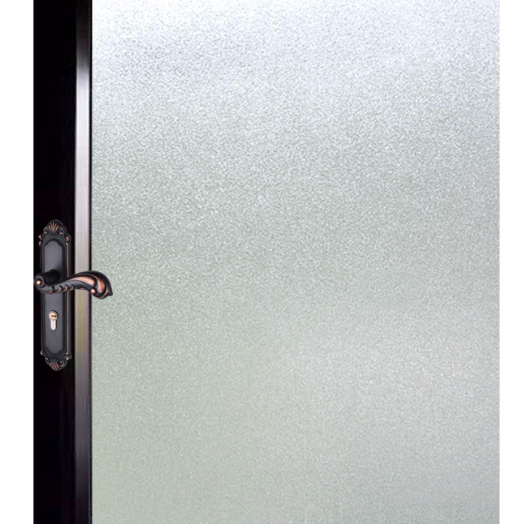 90cm X 200cm, DS001W DUOFIRE Privacy Window Film White Frosted Decorative Window Sticker Non Adhesive No-Glue Static Cling Glass Film Anti-UV 