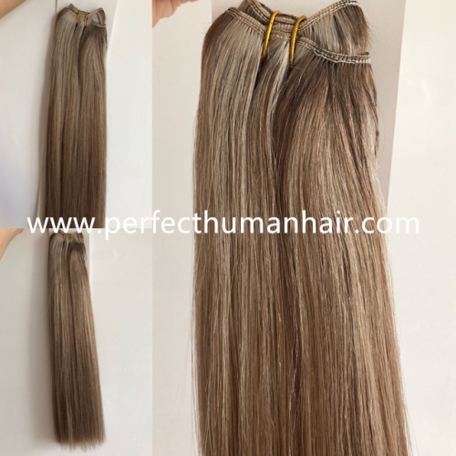 Real Beauty Platinum Blond double drawn russian human Hair Weave Bundles  hair weft  hair weaving 18"  110g   p8/60a