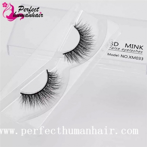 Mink Lashes 3D Mink False Eyelashes Long Lasting Lashes Natural & Lightweight Mink Eyelashes 1 pair Packaging XM033