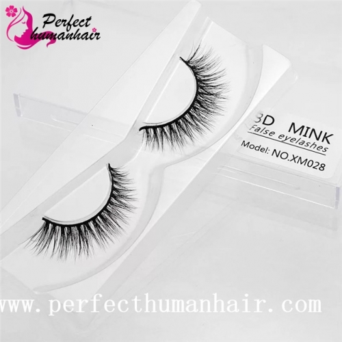 Mink Lashes 3D Mink False Eyelashes Long Lasting Lashes Natural & Lightweight Mink Eyelashes 1 pair Packaging XM028